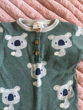 Jack & Milly Green Koala Knit Baby Sweater Top